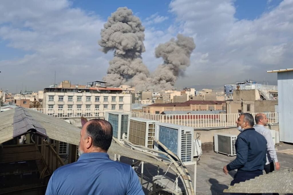 Smoke was seen in the sky in Abu Dhabi as people heard explosions, which came as a result of the United States and Israel bombing Iran.
