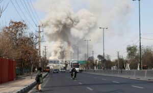 Large Fires and Heavy Smoke were Visible Throughout the Capital City